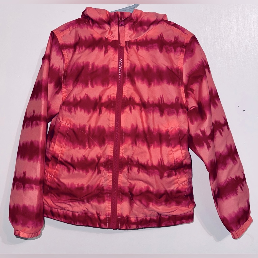 Pink and Red Tie-Dye Jacket girls 4-5 XS hooded